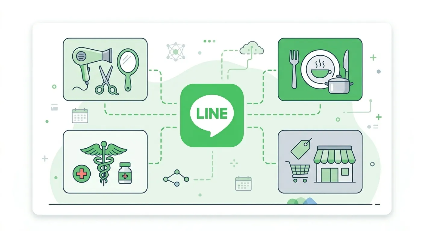 LINE AI自動応答 業種別 活用シミュレーション — 導入効果の想定例