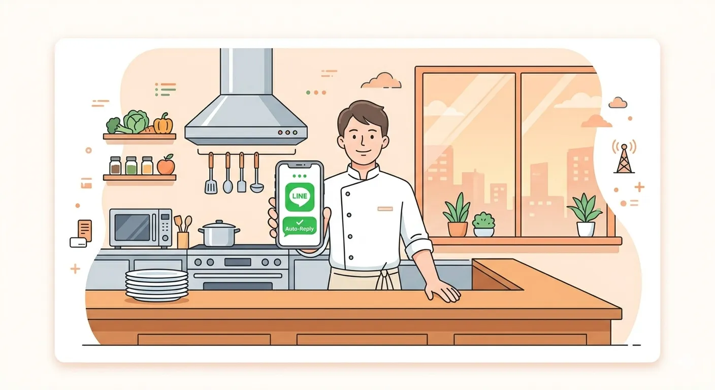 飲食店・レストラン向け LINE AI自動応答 完全ガイド — 予約・営業時間・メニュー問い合わせを自動化